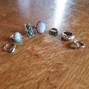 Sterling silver rings lot